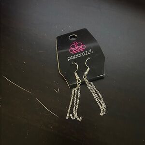 Paparazzi Silver Chain Drop Earrings